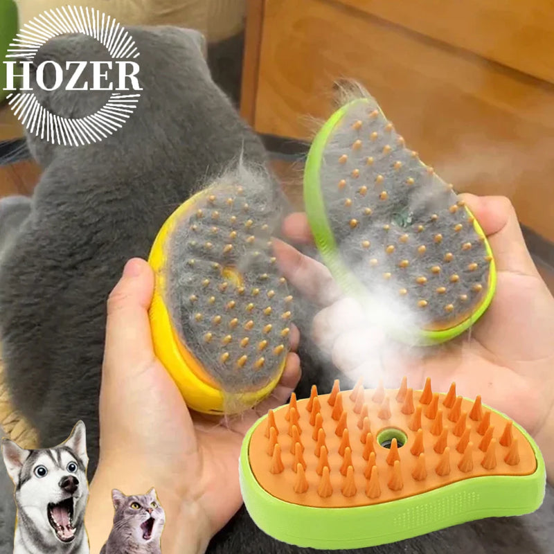 Escova de Vapor Steamy Cat – Higiene, Conforto e Bem-Estar para Seu Gato!