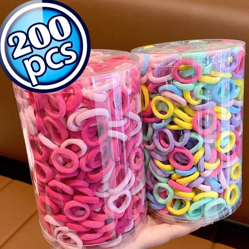 100/200PCS Coloridas Nylon Elásticos